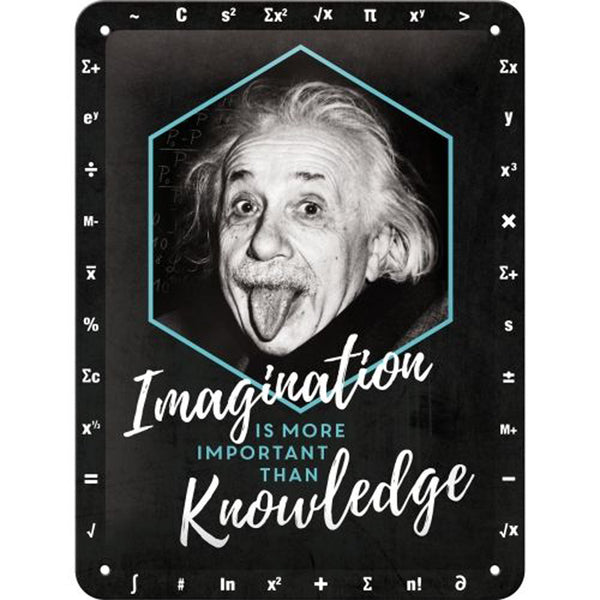 Nostalgic-Art Small Einstein Imagination & Knowledge Sign