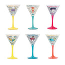 Zodiac Hand-Painted Martini Glass