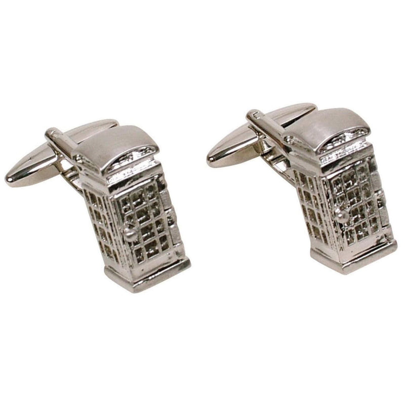 Telephone Box Button Cufflinks