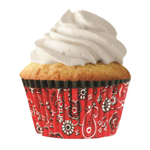 Standard Bandana Cupcake Cups 32pk (Red)