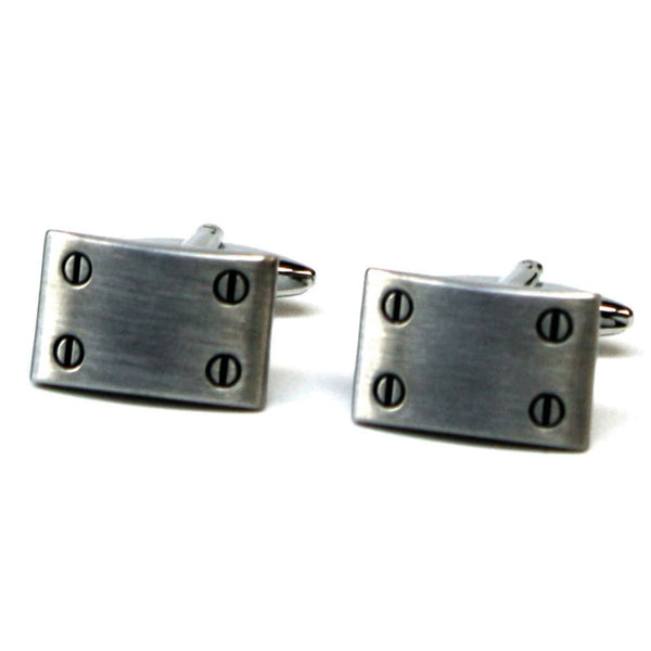 Silver Crew Button Cufflinks