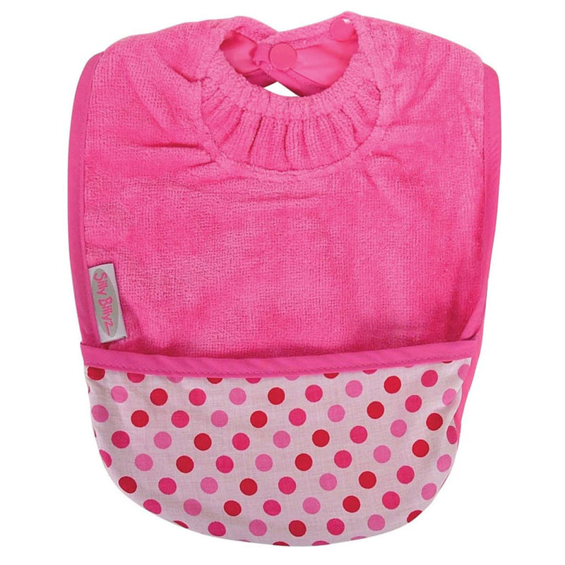 Silly Billyz Towel Pocket Bib (Cerise)