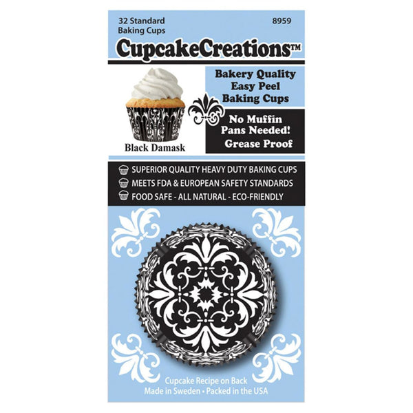 Standard Damask Cupcake Cups 32pk