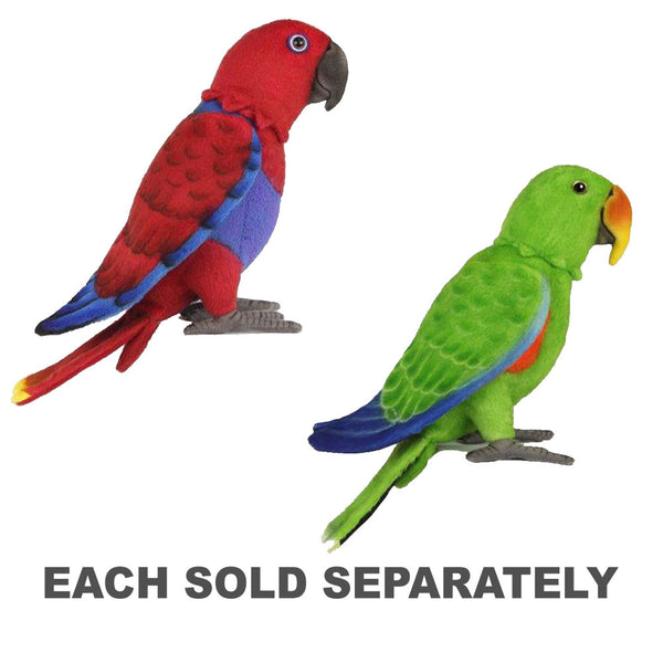 Poseable Electus Parrot Plush Toy 30cm