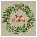 Papír+design vánočního věnce na oběd ubrousků
