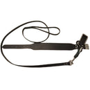 Leather Greyhound Lined Collar and Lead Set (Black)
