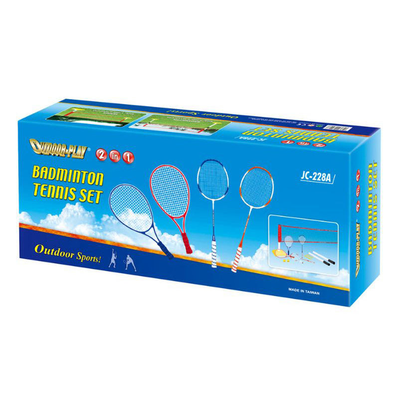 Outdoor Play Badminton and Tennis 2-in-1 Set