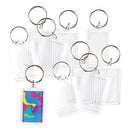 Rectangle Key Ring Tags 10pcs