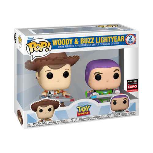 Toy Story Woody & Buzz Gaming C2E2 2024 US Ex Pop! Vinyl 2pk