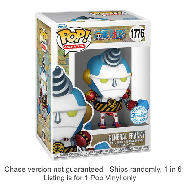 One Piece General Franky US Pop! Vinyl Chase Ships 1 in 6