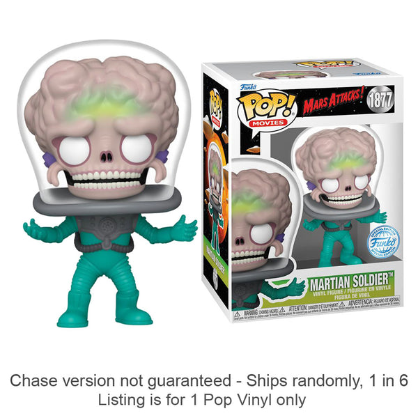 Mars Attacks Martian Soldier Pop! Vinyl Chase Ships 1 in 6