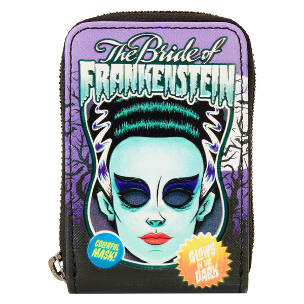 Bride of Frankenstein Neon Mask Zip Wallet
