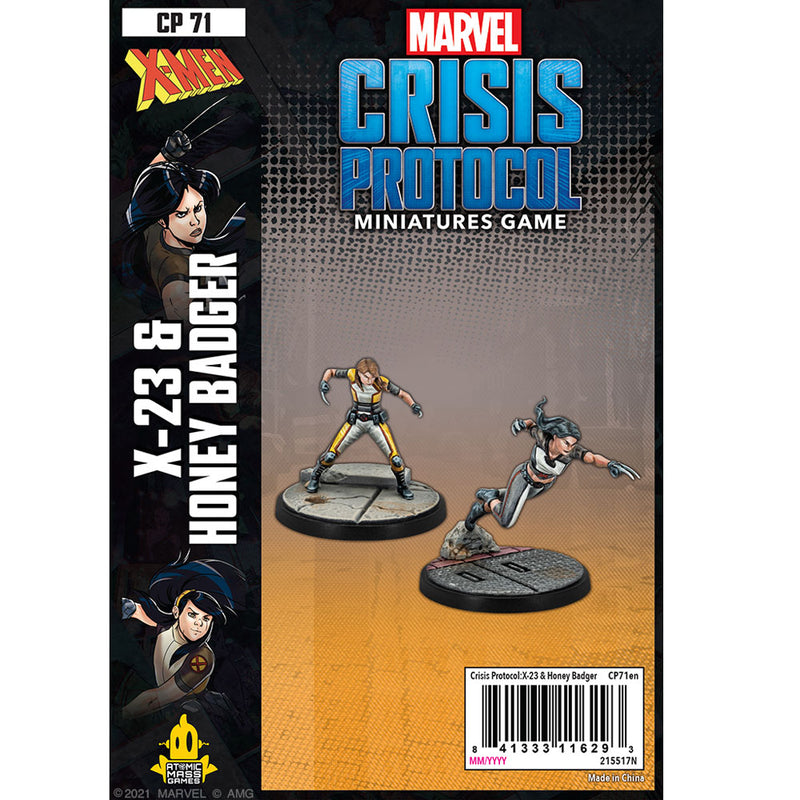 Marvel Crisis Protocol X-23 and Honey Badger Character Pack