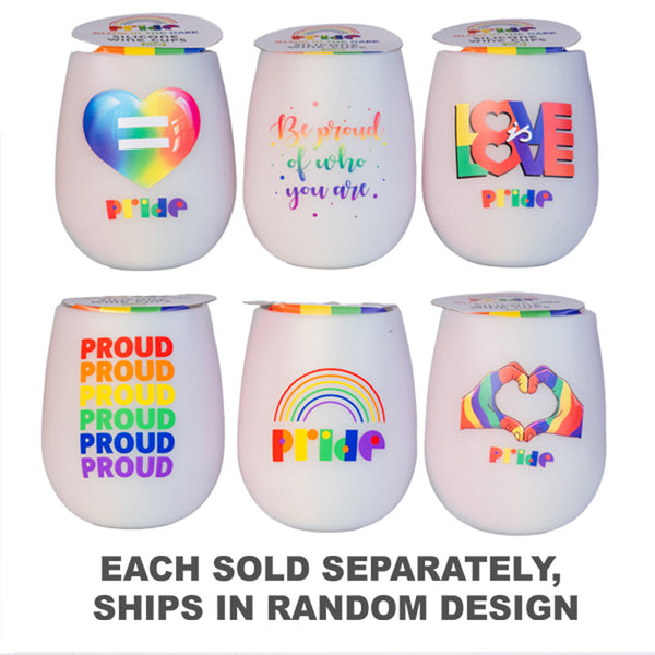 Glow-in-the-Dark Rainbow Pride Wine Cup (1pc Random)