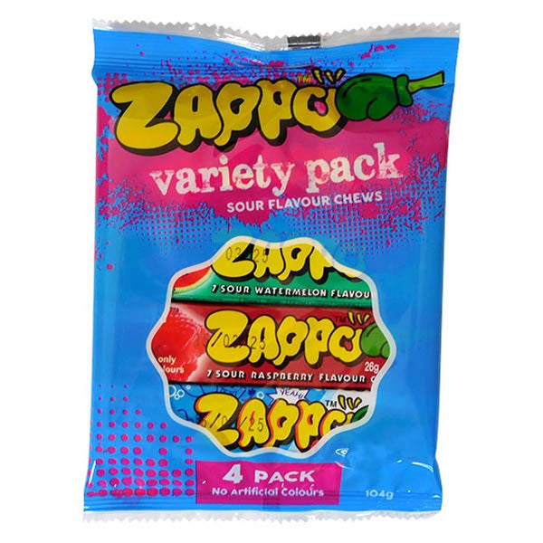 Zappo Chews Multi-Pack 3 Flavor 4pk (18pc per Box)