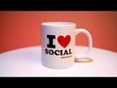 I Heart Social Distanding Coffee Hrnek
