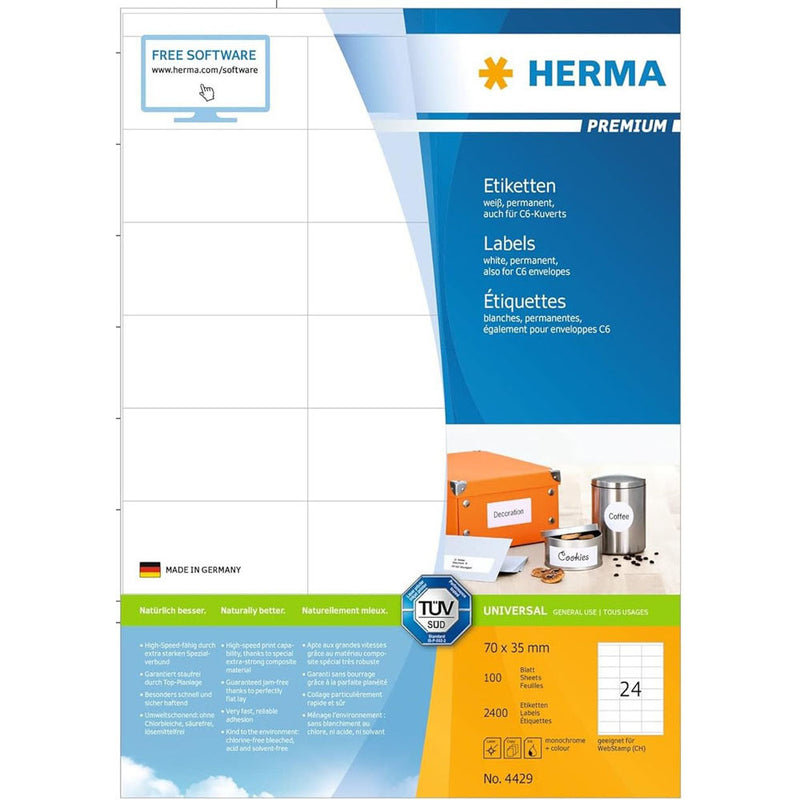 Herma Premium Labels A4 70mm 100pc