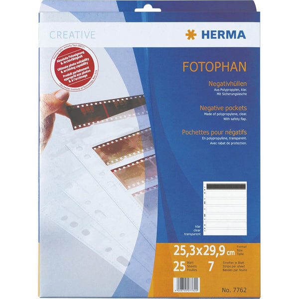 Herma Transparent Negative Pockets for 7x6 Stripes 25pc