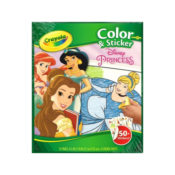 Disney Princess Colour & Stick Book