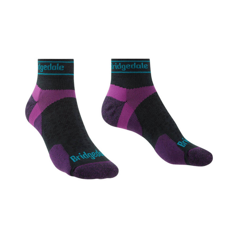 Dámské merino sportovní nízké ponožky (fialové)