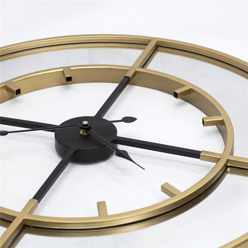 Luxurious Mirror Bronze Wall Clock with Mute Mode