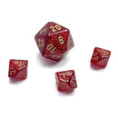 Chessex Tens 10 Dice Glitter Mini-Polyhedral Ruby/Gold
