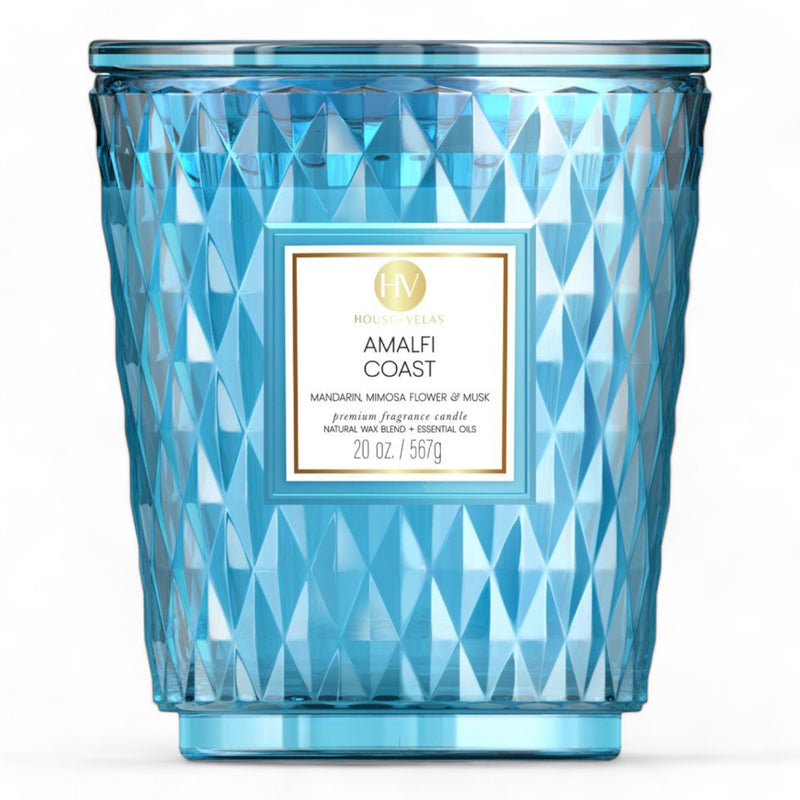 Amalfi Coast Coloured Glass Candle 595g