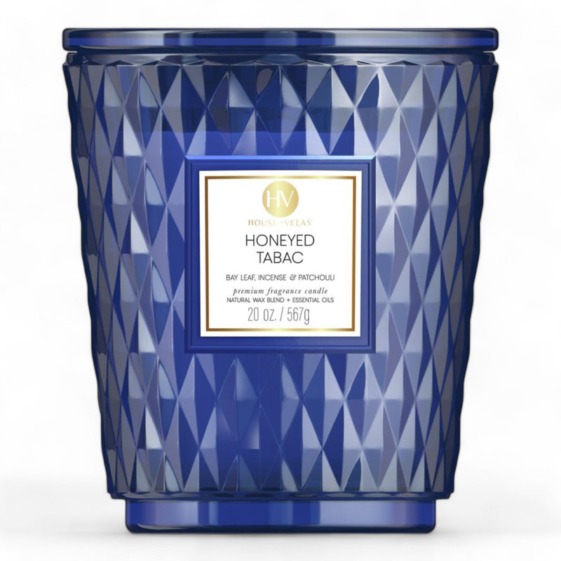 Honeyed Tabac Coloured Glass Candle 595g