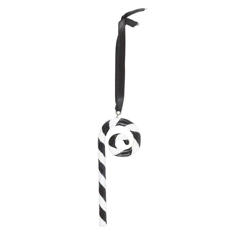 Black and White Candy Cane Hanging Ornament