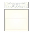 Ivory Pearl Embossed Place Card Set