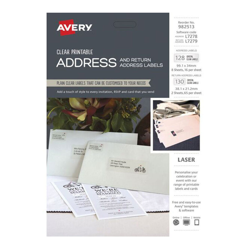  Avery druckbares Adress- und Rücksendeetiketten-Kit