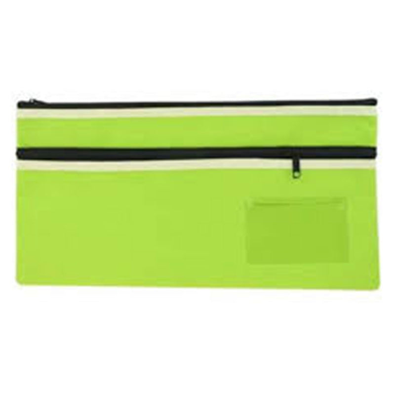 OSMER Jumbo Polyester 2-Zip Pencil Case (35x18cm)