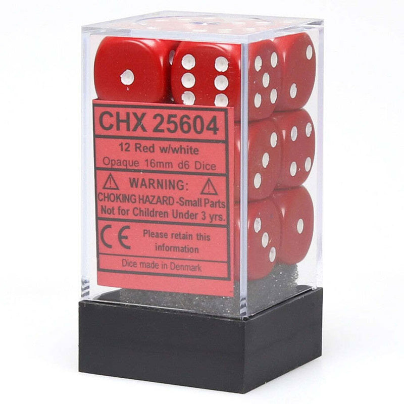 Chessex 16mm D6 Neprůhledný kostka kostky