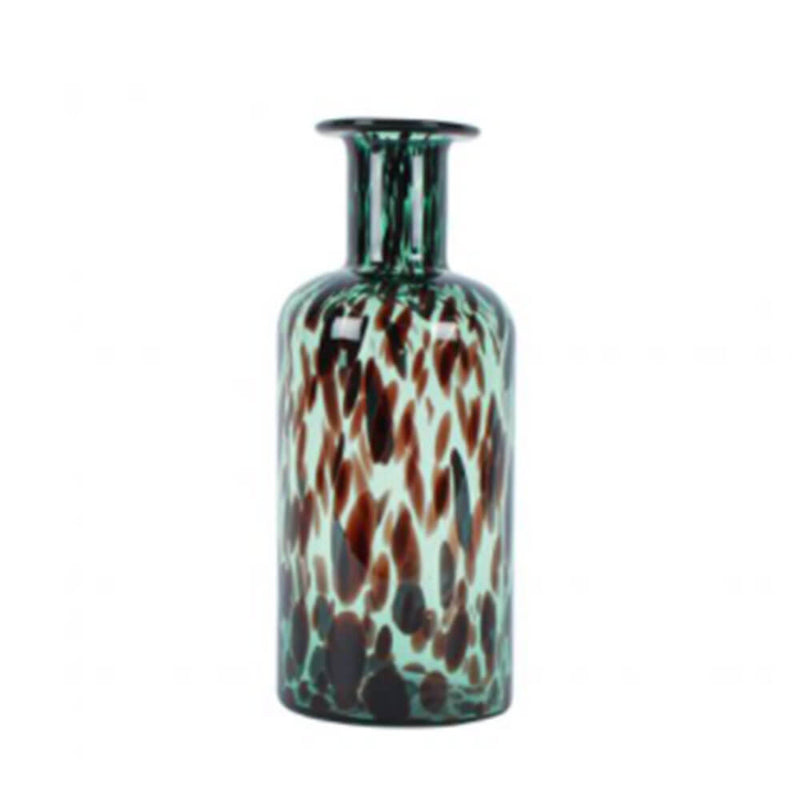 Arlo Emerald Leopard Print Vase