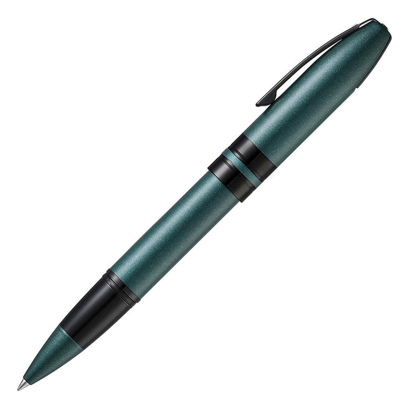 Pen ikony Rollerball s lesklým černým pvd lemováním