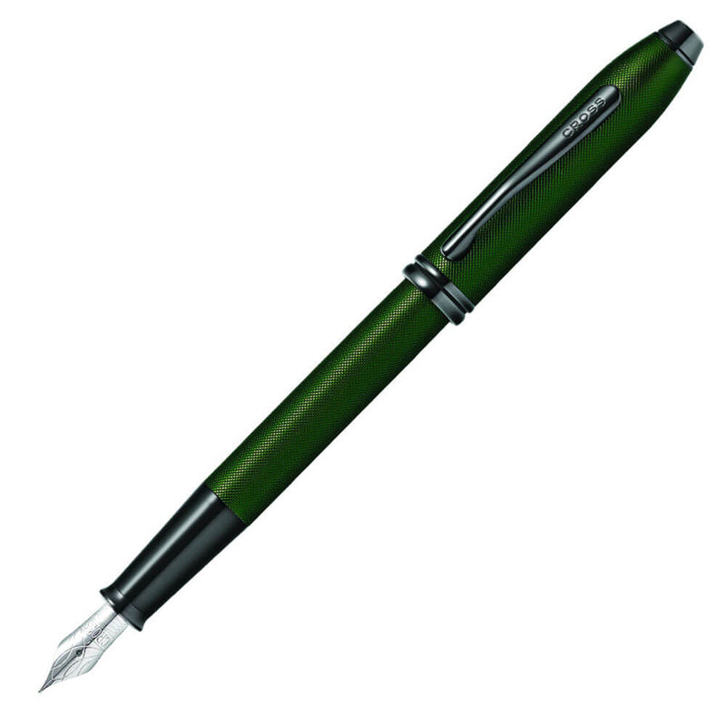 Townsend Green Microknurl a HP Black Fountain Pen