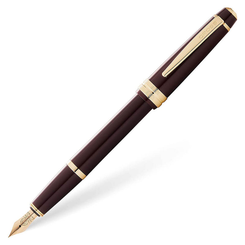 Bailey Light Gloss Fountain Pen (Burgundsko Red/Gold)