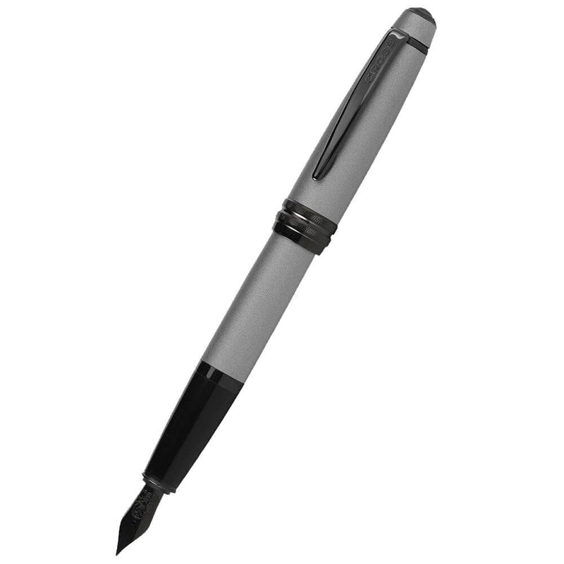 Cross Bailey Fountain Pen s černým hrotem (Matte Grey)