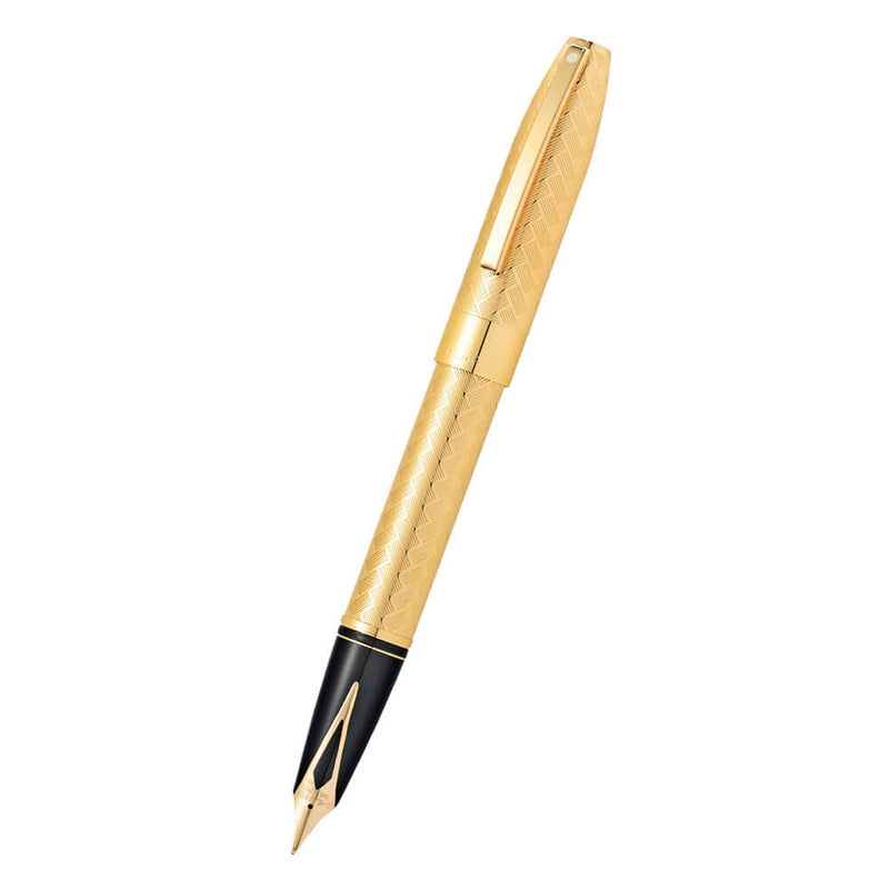 Sheaffer Legacy 23k Gold Chevron Patterna Pennain Pen