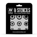 Vallejo šablony vzduchové znaky