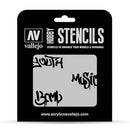 Nápisy a značky šablony