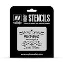 Nápisy a značky šablony