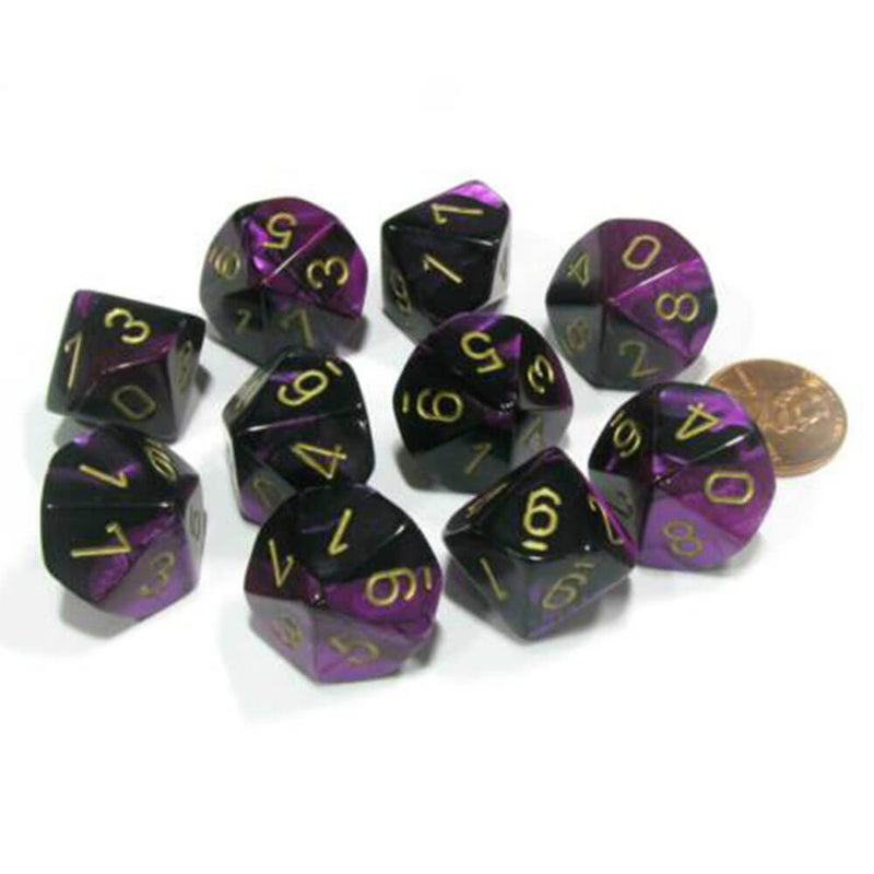 Chessex D10 Polyhedral 10-Würfel-Gemini-Set