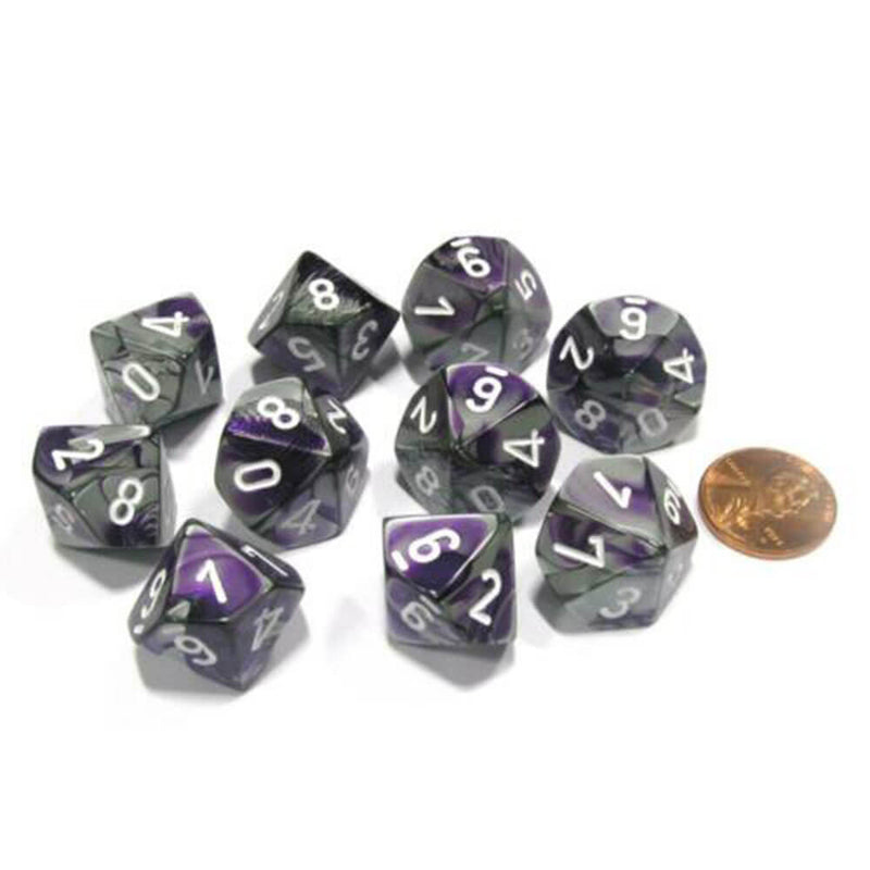 Chessex D10 Polyhedral 10-Würfel-Gemini-Set