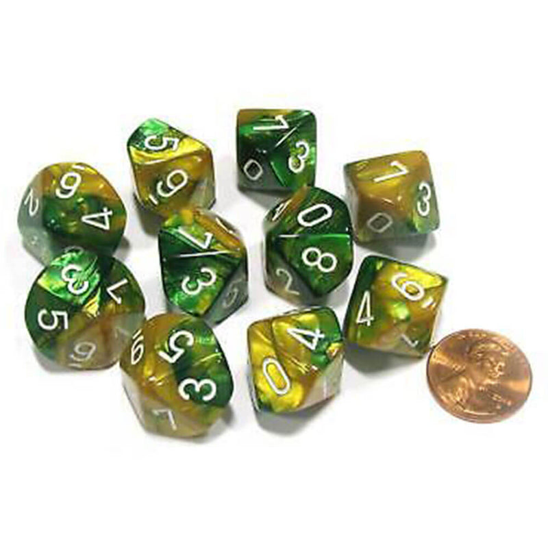 Chessex D10 Polyhedral 10-Würfel-Gemini-Set