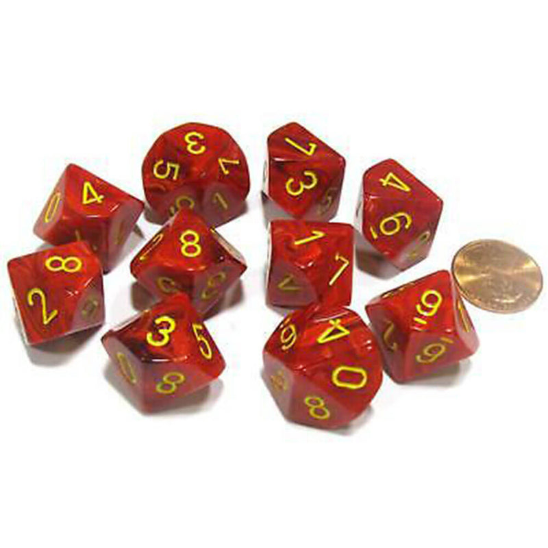 Vortexová sada Chessex D10 Polyhedrální 10-die