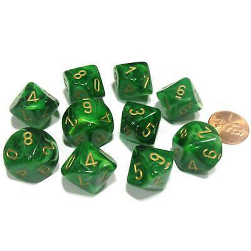 Vortexová sada Chessex D10 Polyhedrální 10-die