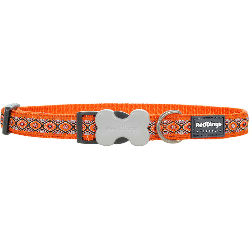 Hundehalsband mit Schlangenaugen-Design (Orange)