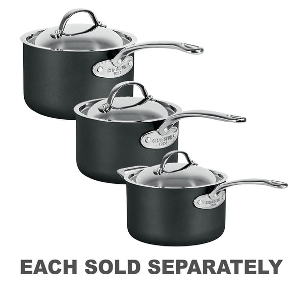 Chasseur Hard Anodised Saucepan with Lid