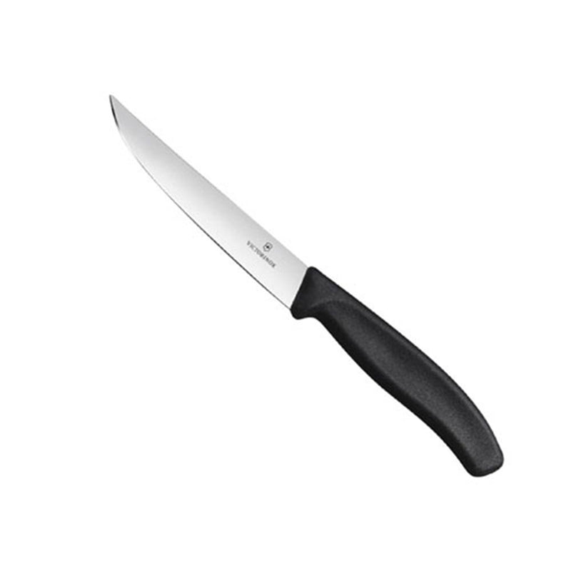Široký čepel Straight Edge Steak Knife 12cm (černá)